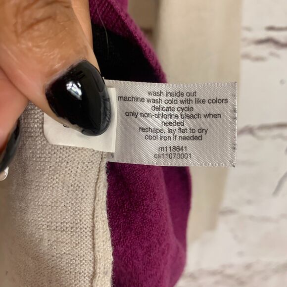 Lane Bryant Fine Merino Blend Colorblock V-Neck Sweater Women’s 18/20 Plus Size - Picture 6 of 9